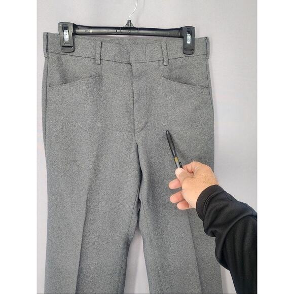 Vintage Levis Action Slacks 30x30 Actual Pants Mens Gray STA PREST Trousers 70s - Picture 4 of 13